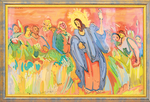 Ікона Тараса Лозинського «Христос з учнями в полі». Фото Володимира ЗАЇКИ