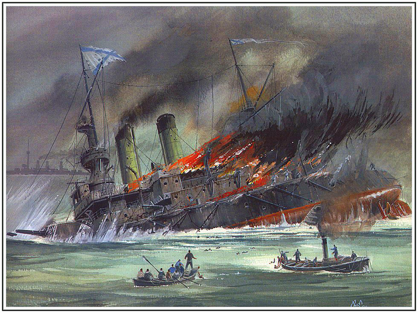 Розгром російського флоту під Цусімою долив оливи в полум’я революції, розпалюваної більшовиками за японський кошт. 