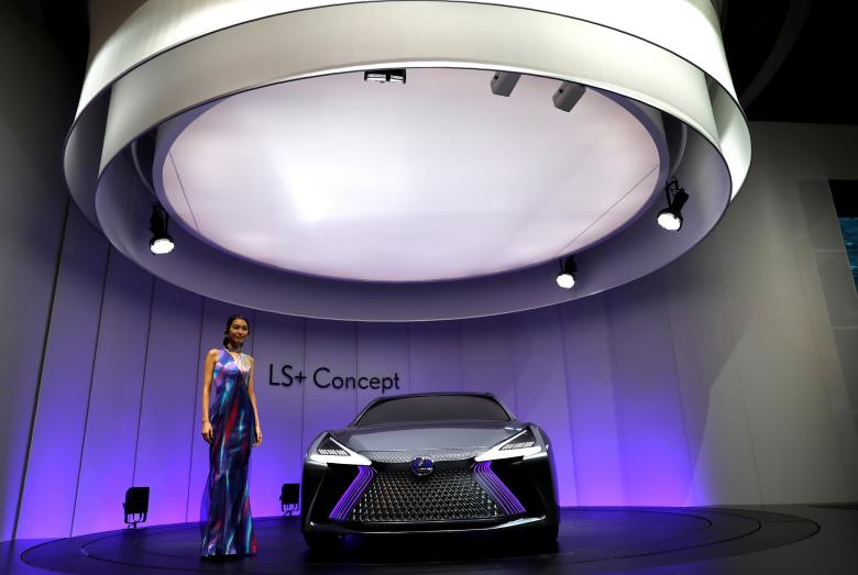 Модель представляє Lexus LS + Concept. РЕЙТЕР / Кім Кен-Хун