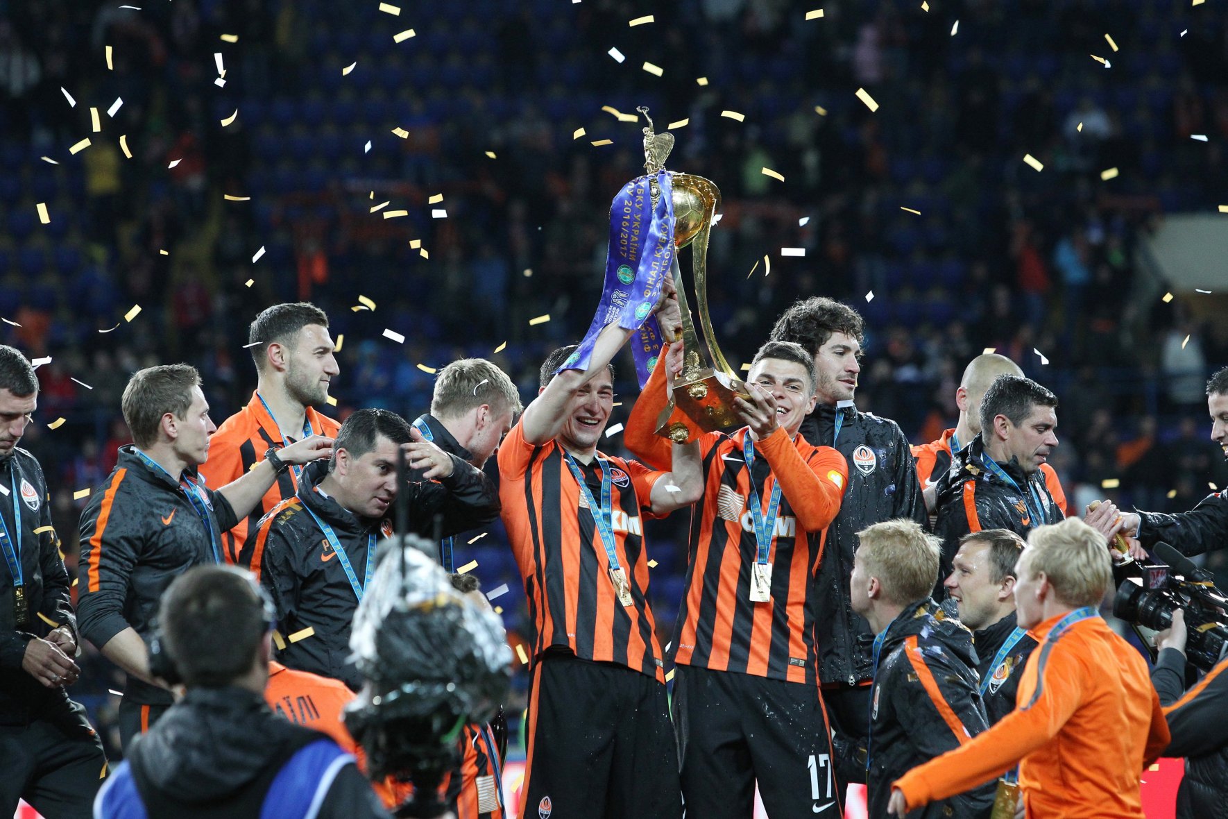 «Шахтар» здобув одинадцятий трофей і зрівнявся за цим показником із «Динамо». Фото УНІАН 