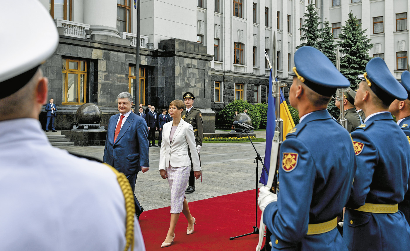 Керсті Кальюлайд — перший західний лідер, який відвідає Донбас. Фото Миколи ЛAЗAРЕНКA