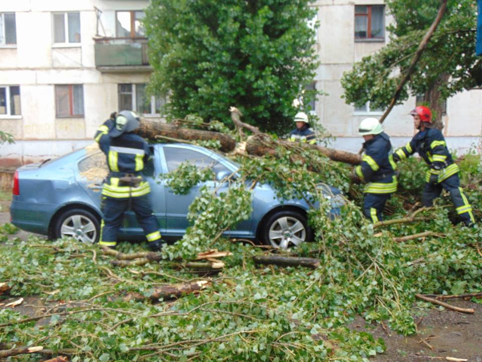 Навіть у святкові дні рятувальники та комунальники ліквідовували наслідки негоди. Фото надане прес-службою ДСНС у Луганській області.
