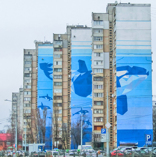 Мурал такого масштабу, але менший за розмірами, є лише в Києві. Фото з сайту dozor.kharkov.ua