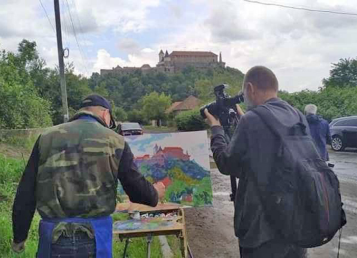 Франциск ЕРФАН біля підніжжя Мукачівського замку