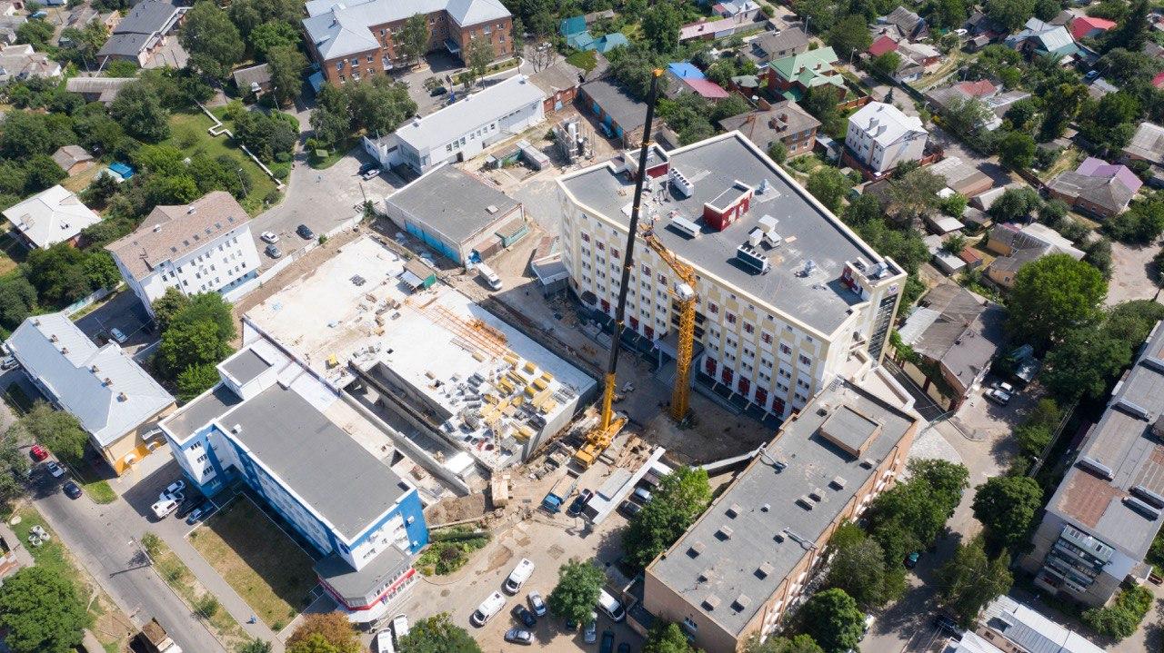 Оновлений кардіодиспансер буде помітною будівлею в Полтаві. Фото з сайту &laquo;Полтавщина&raquo;