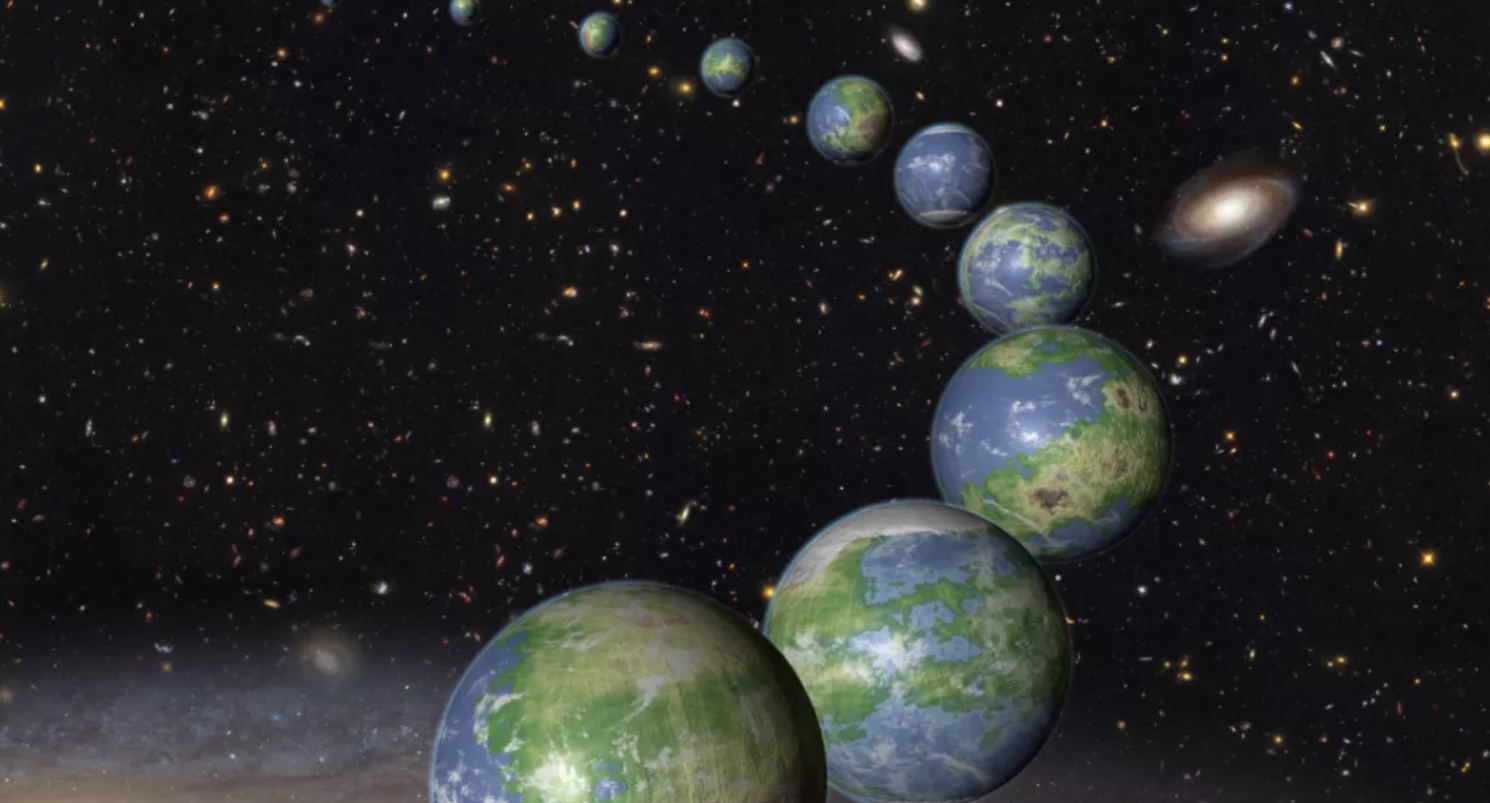  Зображення художником скелястих, вологих планет. NASA, ESA та G. Bacon (STScI)