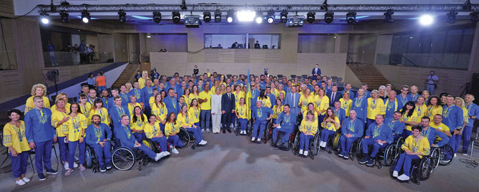 У Паралімпіаді братимуть участь 143 українських атлети, які змагатимуться в 15 видах спорту. Фото з сайту president.gov.ua
