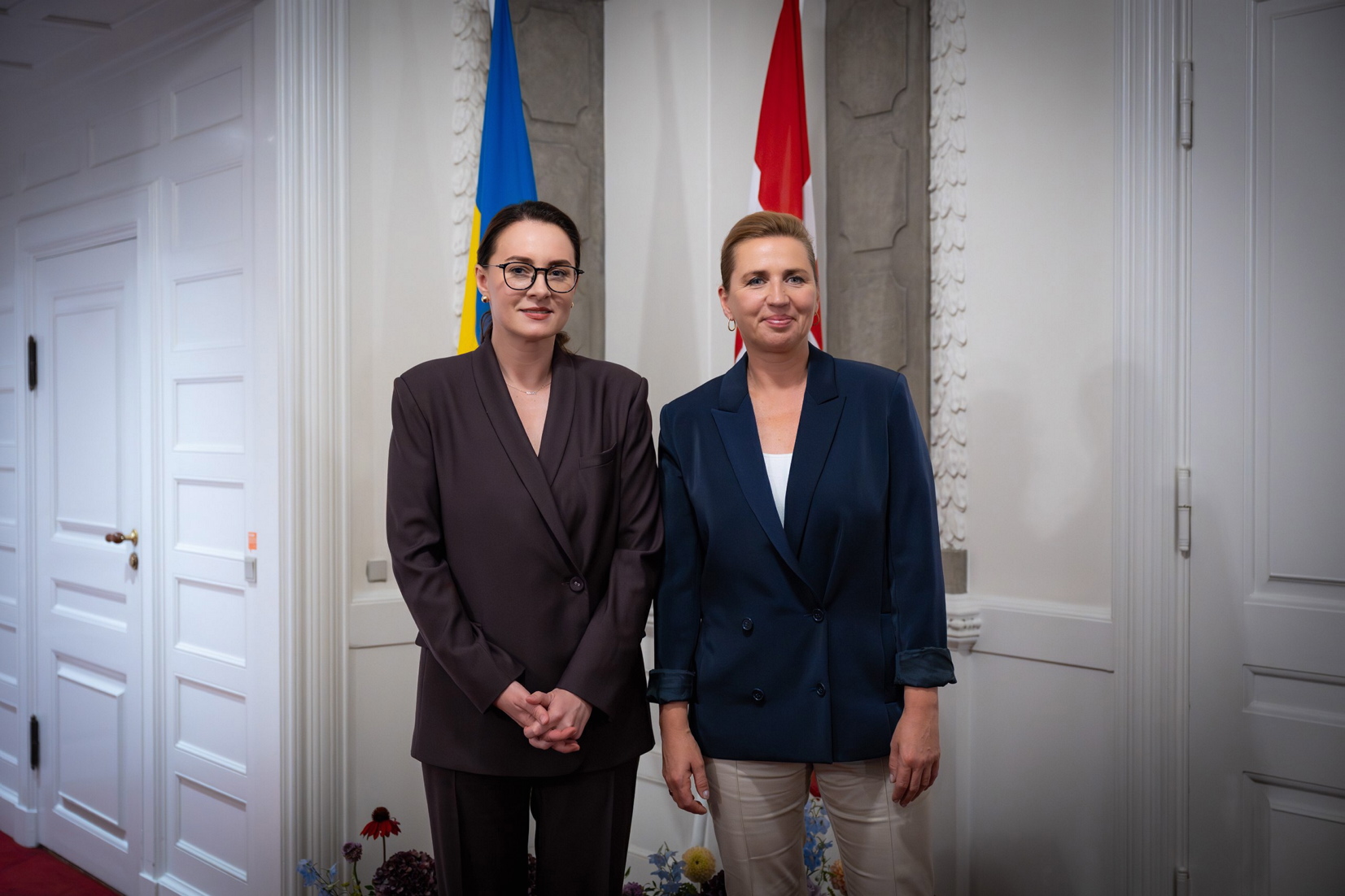 Прем’єр-міністри Юлія Свириденко і Метте Фредеріксен обговорили перспективу початку переговорів щодо членства нашої країни в Євросоюзі. Фото з Урядового порталу