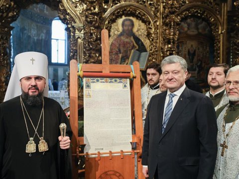 Участь Президента України в святковій Різдвяній літургії у Святій Софії Київській