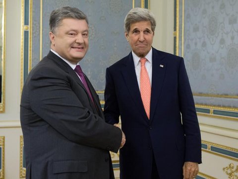 Заяви для ЗМІ Президента України Петра Порошенка та Державного секретаря США Джона Керрі   