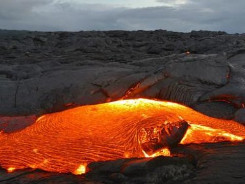 Відеозйомка лавового озера вулкану Кілауеа на Гаваях 