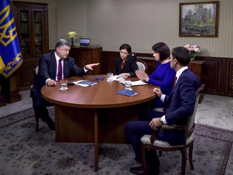 Інтерв'ю Президента України П. Порошенка українським телеканалам 