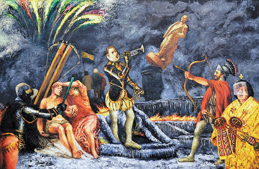 Олександр Ройтбурд по-сучасному зобразив «Останній день Помпеї». Фото Володимира ЗАЇКИ