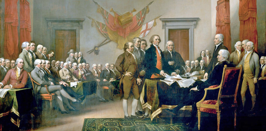 Підписання Декларації незалежності США стало першим кроком на шляху до фактичної самостійності країни, почуття патріотизму навіть у заможних громадян якої доводилося зміцнювати не тільки риторикою