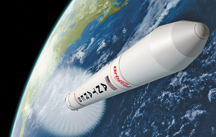 У співпраці з компанією Orbital Україна виготовляє перший ступінь ракети-носія Antares. Фото з сайту astronautinews.it