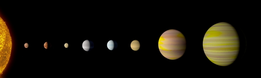 Планети в системі Kepler-90. Фото: NASA 