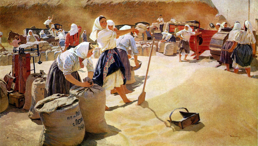 Картина «Хліб» – не лише гімн нелегкій хліборобській праці, а й підтвердження того, що повоєнні українські села перетворились на жіночі поселення
