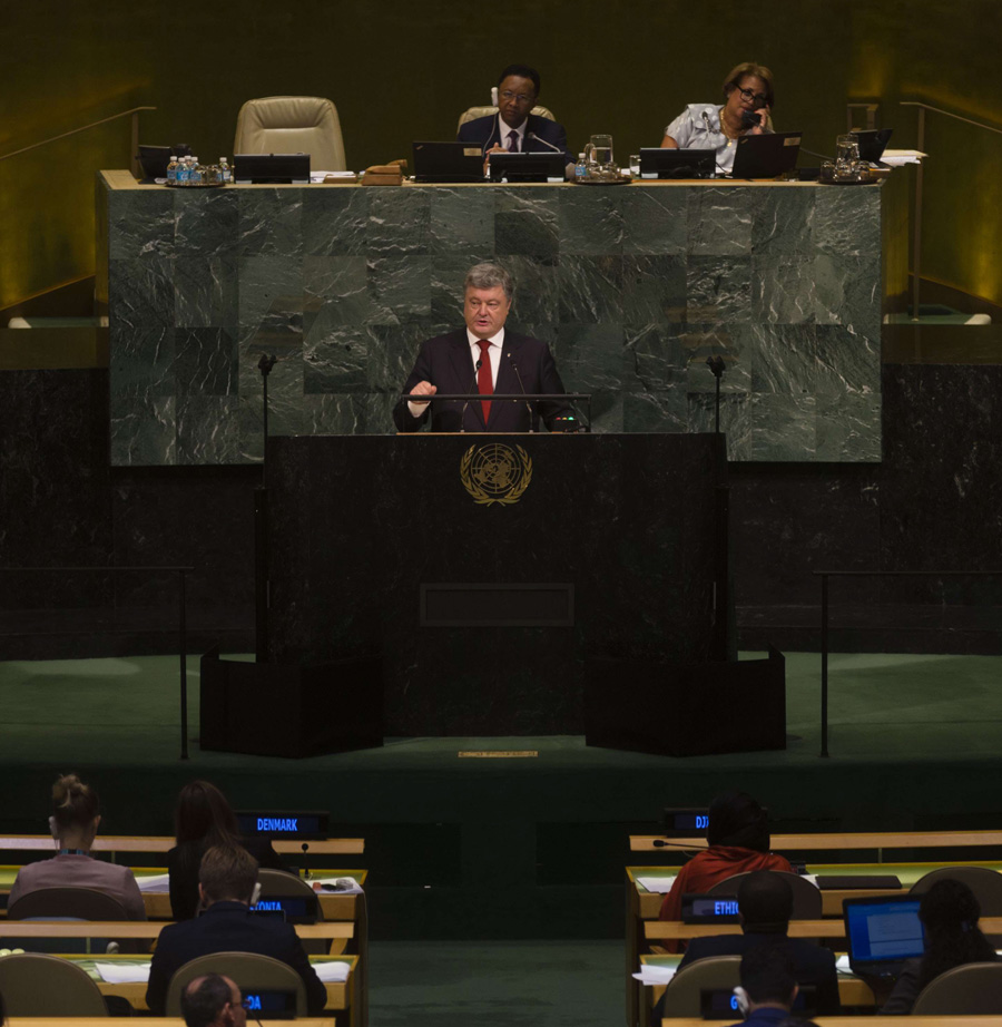 Слова правди прозвучали з трибуни ООН на весь цивілізований світ.Фото з сайту president.gov.ua