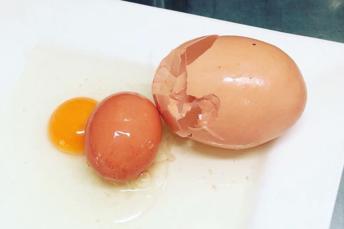 Це яйце в яйці є біологічною аномалією, вважають вчені.