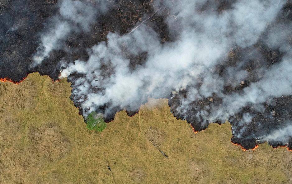 Дим над лісовим масивом джунглів Амазонки в Порто Велью, штат Рондонія, Бразилія, 24 серпня 2019 року. REUTERS 