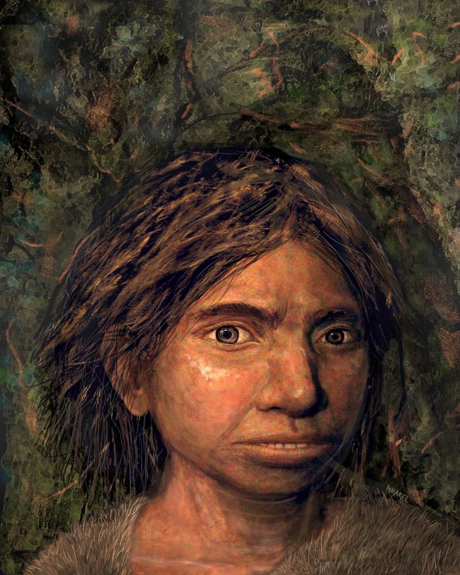 Візуалізація художника – перший у світі портрет денісівської жінки-підлітка, відтворений за стародавнім зразком ДНК з її пальця.