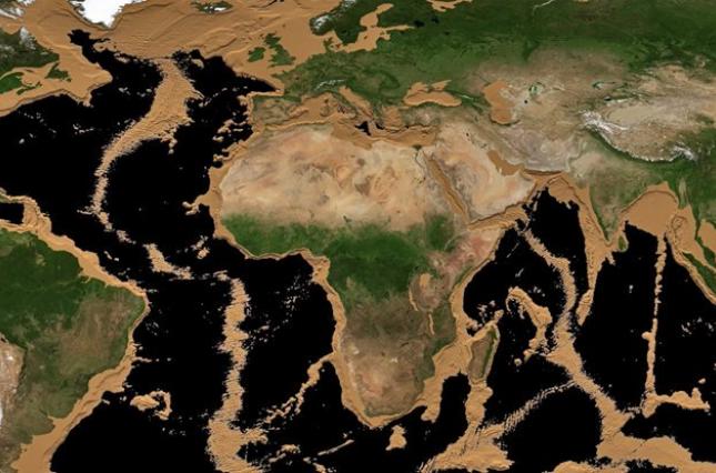Вчені показали, як виглядала б Земля без води океанів© Science Alert