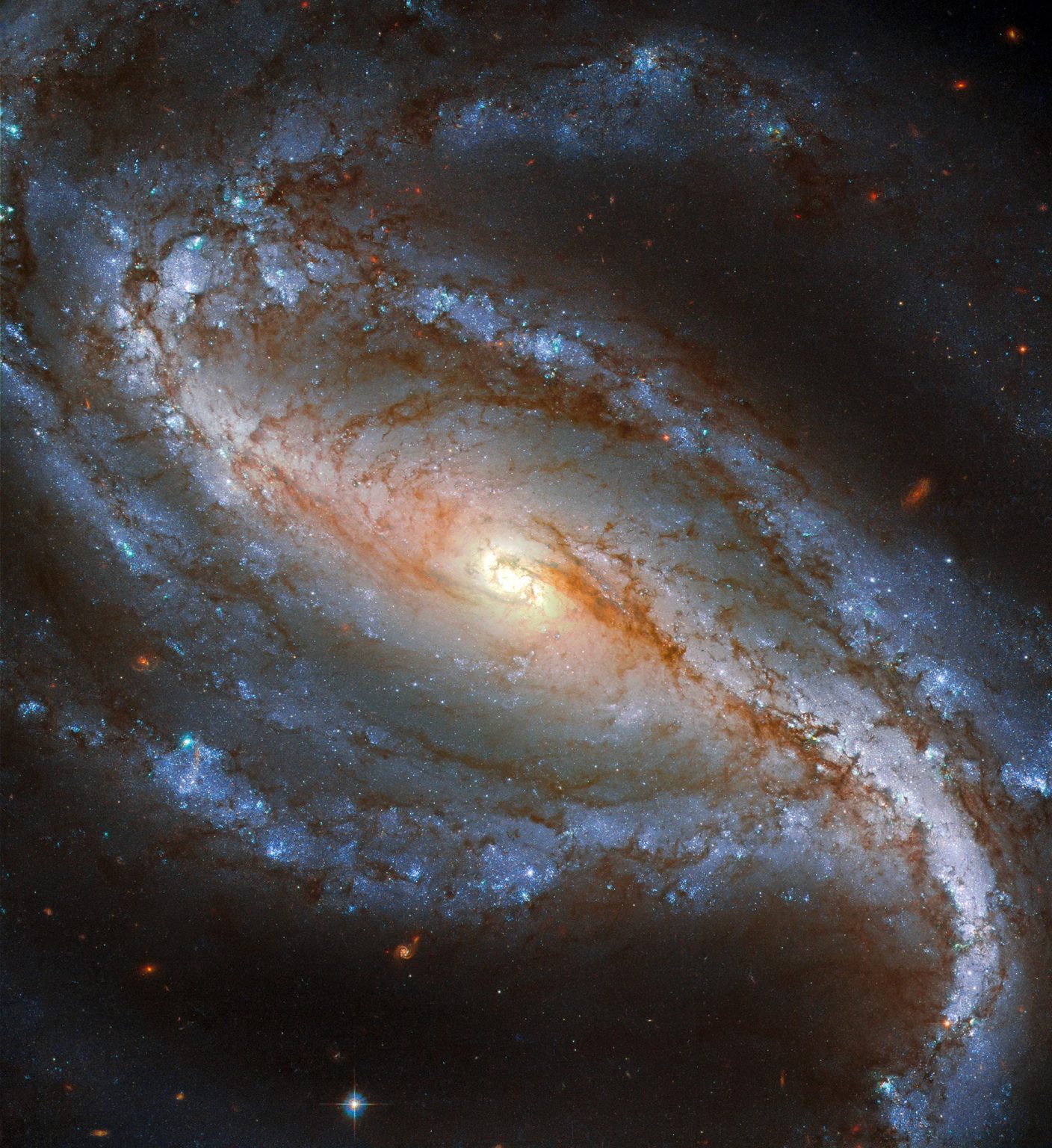 Неймовірно красива ґратчаста спіральна галактика