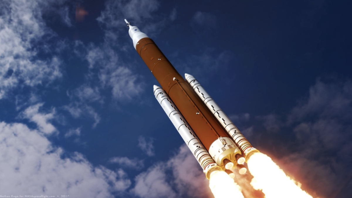 Space Launch System – американська надважка ракета-носій. © NASA