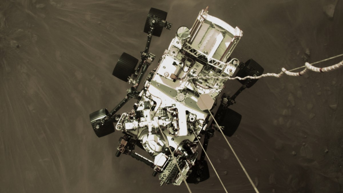 Марсохід Perseverance перед посадкою. © NASA / JPL-Caltech