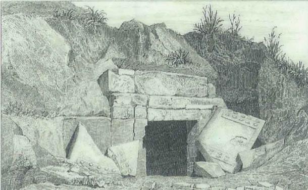 Малюнок могили французького архітектора П'єра Жерома Оноре Доме, в 1855 році.