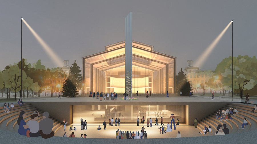 Таким у новому Маріуполі може бути Центр пам’яті «Драмтеатр», який має зберегти свою меморіальну функцію. Фото з сайту hmarochos.kiev.ua
