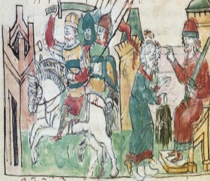 Середньовічні літописні мініатюри дають уявлення про військову героїку України-Руси і військову організацію 1000 років тому. Ілюстрації надали автори