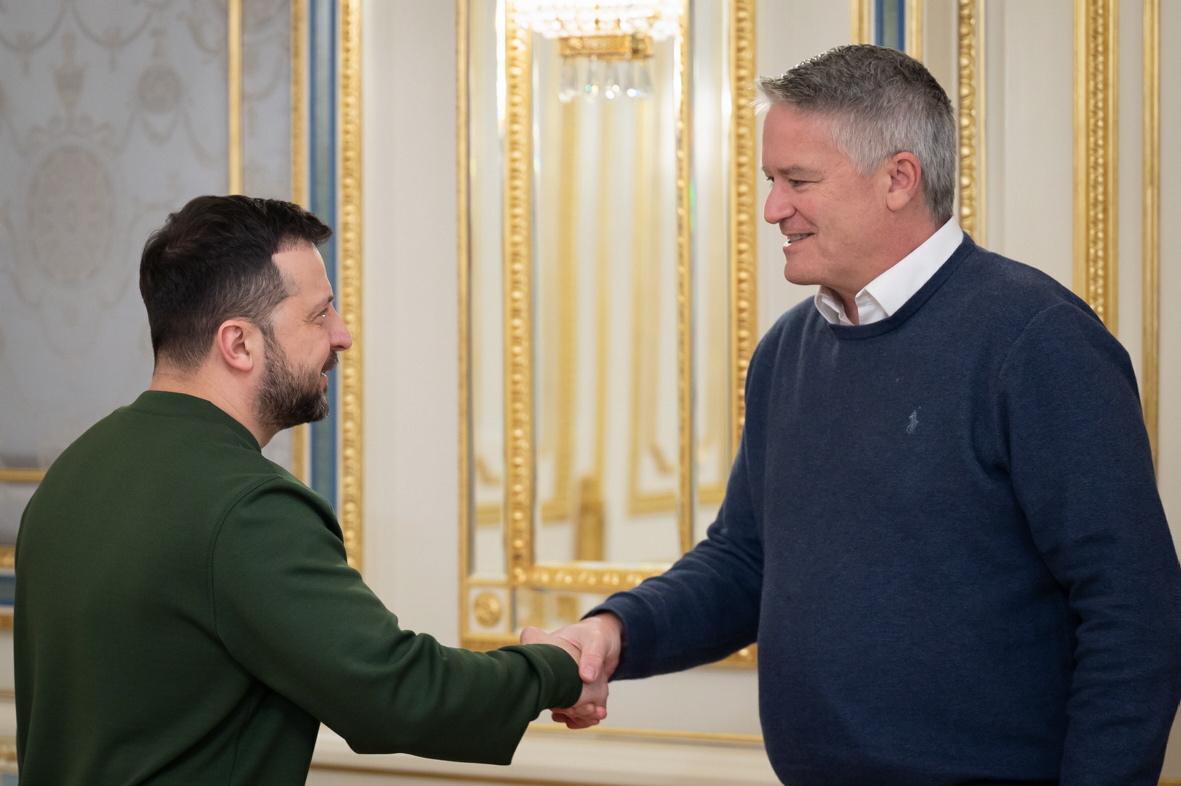 Володимир Зеленський закликав Організацію економічного співробітництва та розвитку долучатися до відновлення України. Фото з сайту president.gov.ua