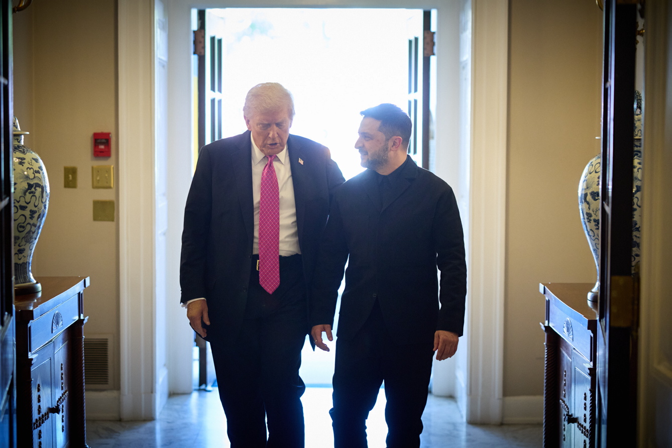 Про подробиці спілкування президенти Дональд Трамп і Володимир Зеленський окремо повідомили журналістам. Фото з сайту president.gov.ua