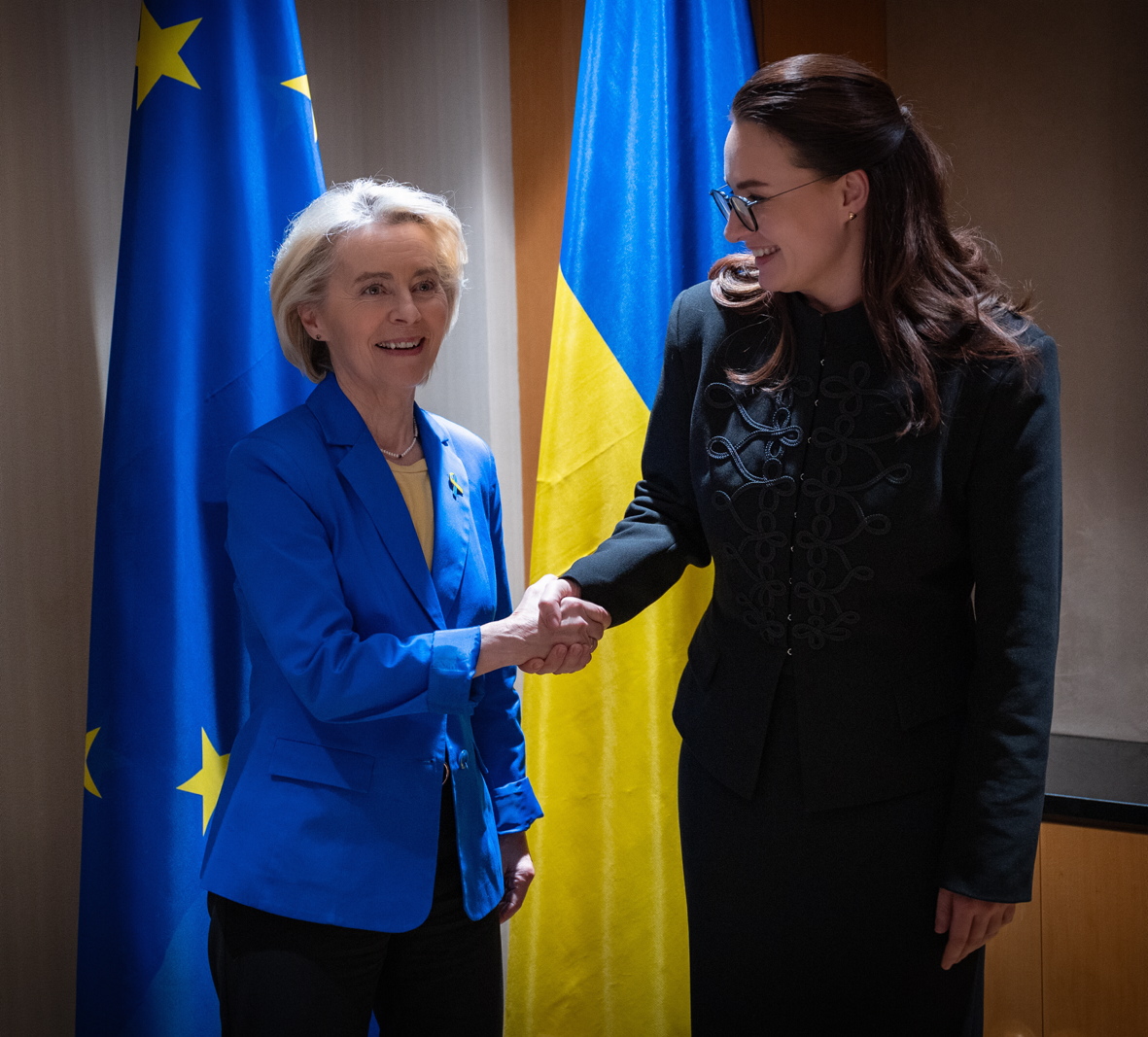 Юлія Свириденко подякувала Урсулі фон дер Ляєн за важливе рішення Європейського Союзу. Фото з Урядового порталу