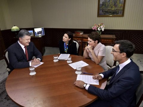 Інтерв’ю Президента Петра Порошенка українським каналам