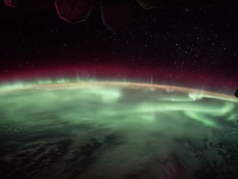 Відео полярного сяйва було знято з борту МКС